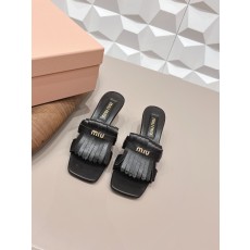 미우미우 뮬 슬리퍼 굽5.5cm